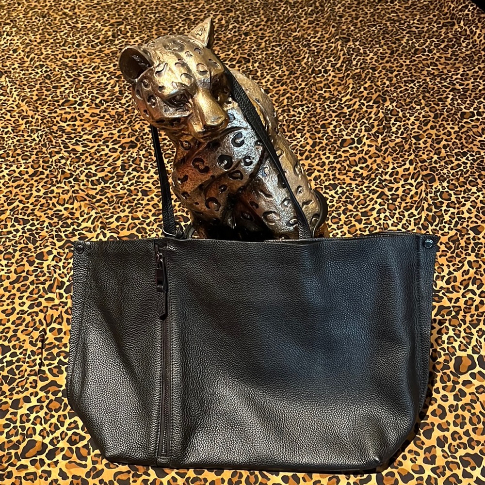 Vince Camuto tote handbag new black with gunmetal hardware